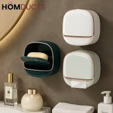 Covered Pot Style Wall-Mounted Soap Box | Double-Layer Soap Holder for Bathroom & Kitchen