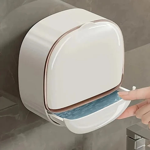 Covered Pot Style Wall-Mounted Soap Box | Double-Layer Soap Holder for Bathroom & Kitchen