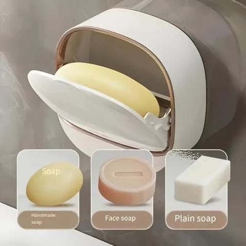 Covered Pot Style Wall-Mounted Soap Box | Double-Layer Soap Holder for Bathroom & Kitchen